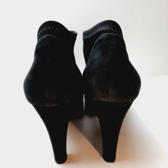 RON WHITE Italy Suede Low Platform Stiletto Heel Slip-on Shoes Sz 9.5 - Picture 9 of 15